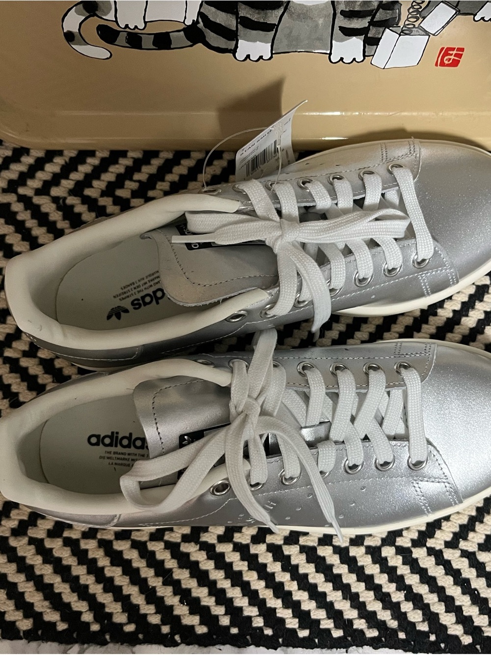 adidas Silver Metallic Low-Top Sneakers Sam Smith NWT